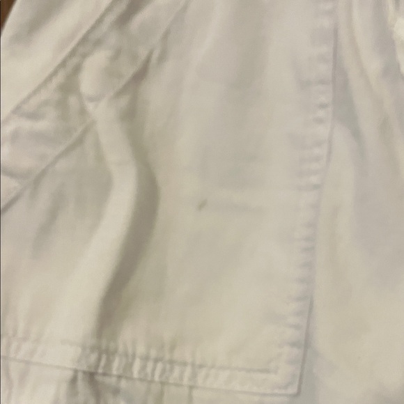 High Waist White Frayed Hem Women's Shorts Medium - Picture 4 of 13